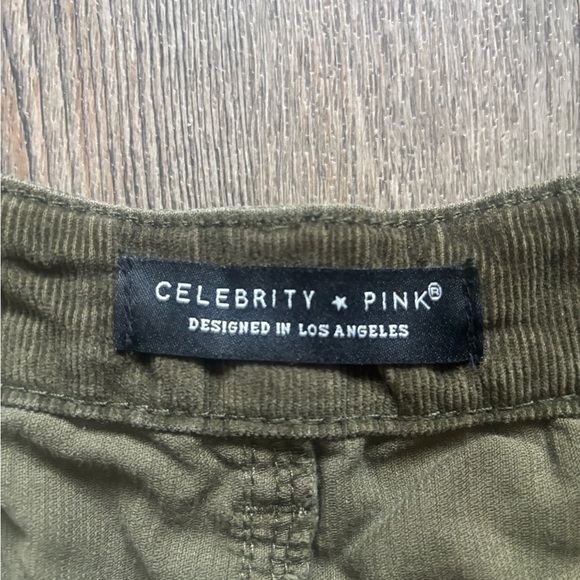 Celebrity Pink Olive Corduroy Shorts - Picture 2 of 6